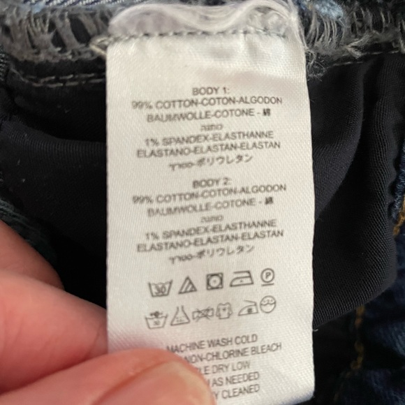 Free People color block flare jeans , short inseam - Picture 3 of 4